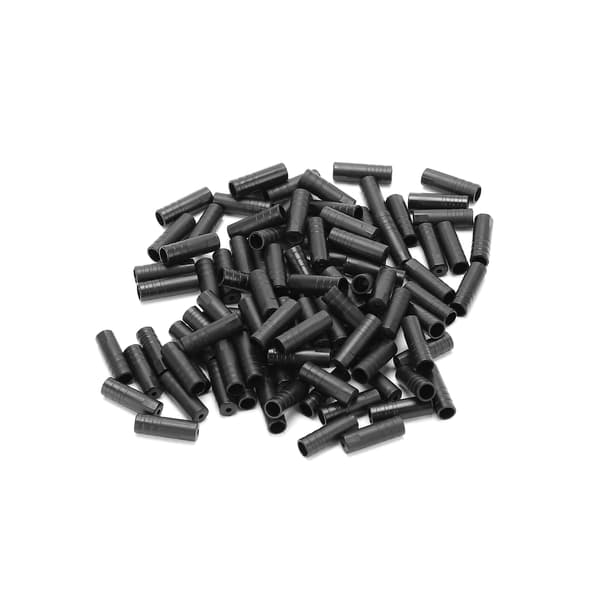 100 stk. Cykelkabel Endehætter Sort Plastik Hus Ferrule Cykelhætte til 4 mm Diameter Bremsewire Rør