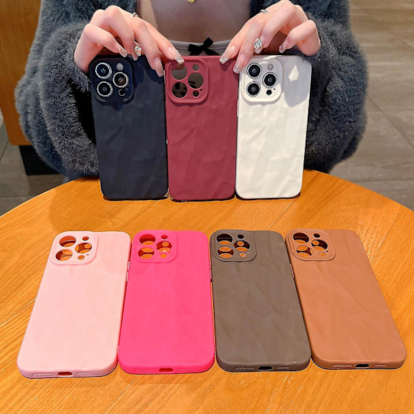 Frostat TPU-skal med rynktextur för iPhone 11