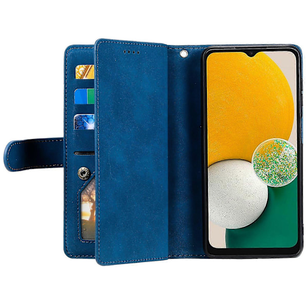 PU-læder telefoncover med lynlåspung og 9 kortlommer til Samsung Galaxy S25+