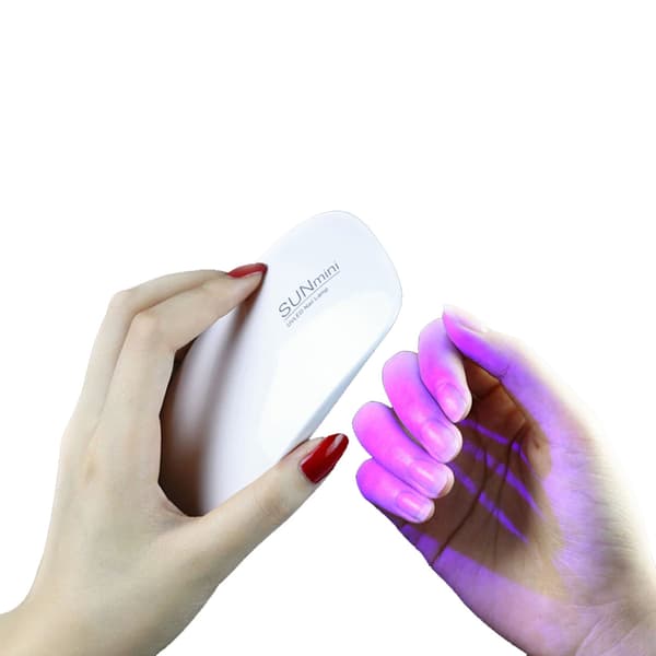 Mini UV-kynsilamppu kynsikuivain kynsilakan kuivain vaaleanpunainen