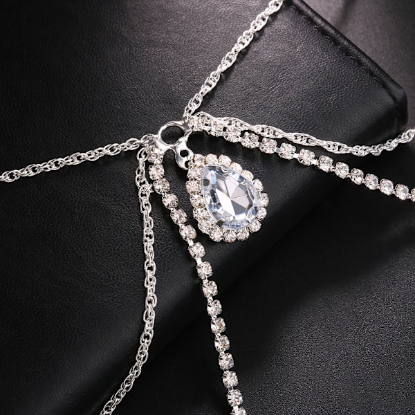 Bryllup Multi Layer Duske Rhinestone Skulderkjede sliver