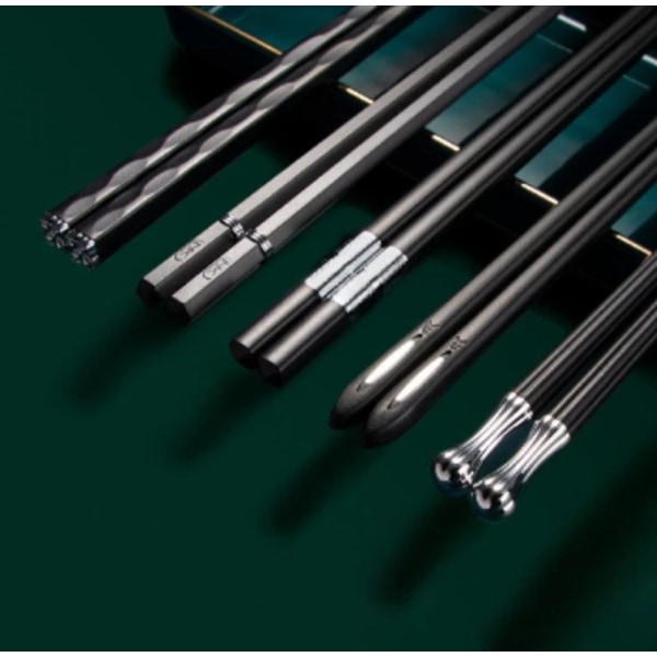 10 par Alloy Spisepinde til Hjemmet - Sort