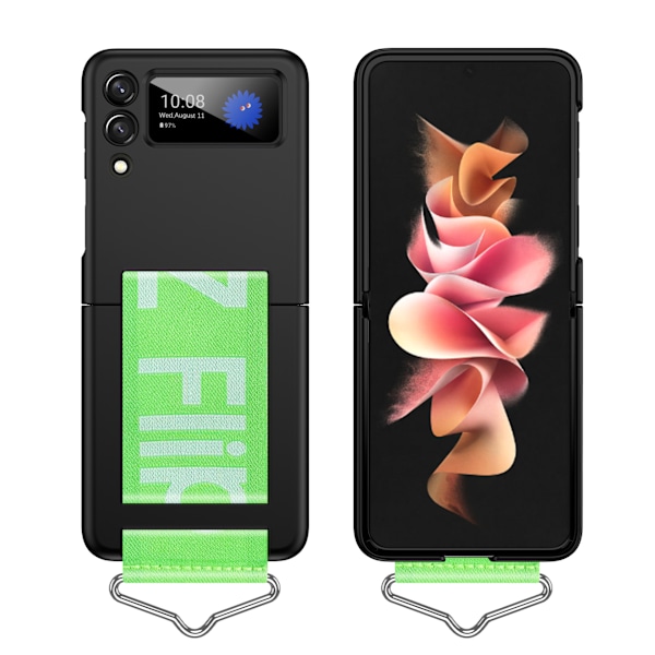 Silikoneetui med stativ til Samsung Galaxy Z Flip 3 black