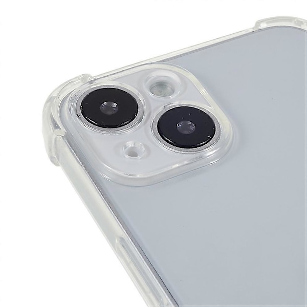 För iPhone 14 Plus Repskydd Mjukt TPU-skal Förstärkt Hörnskydd med Snodd
