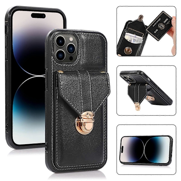 iPhone 14 Pro -puhelimen korttipaikallinen kaulanauhakotelo