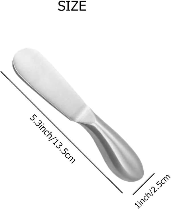 4-delt smørknivsæt - Ost- og smørknivsæt i rustfrit stål - Sølv - 13,5 cm
