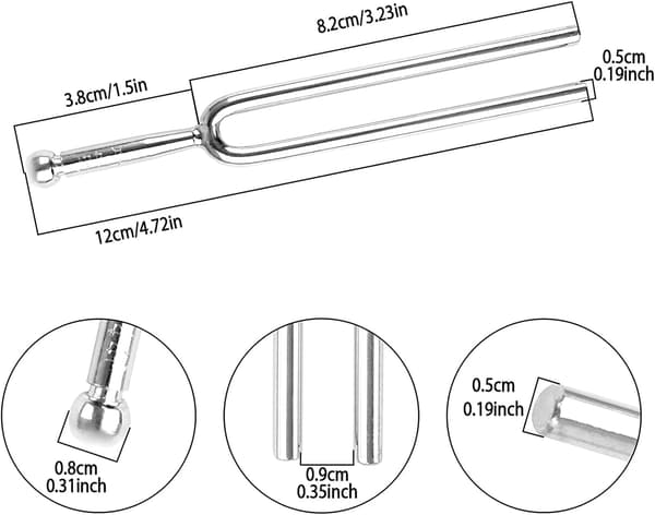 3 stemmegafler i aluminiumslegering til violin (sølv)
