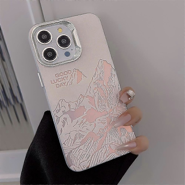TPU-deksel med laserdesign og støtsikker skall for iPhone 15 Pro