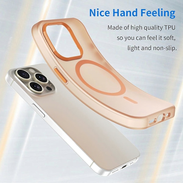 Skal för iPhone 16 Pro Kompatibelt med MagSafe TPU+PC Slim Matt Genomskinligt Telefonskydd