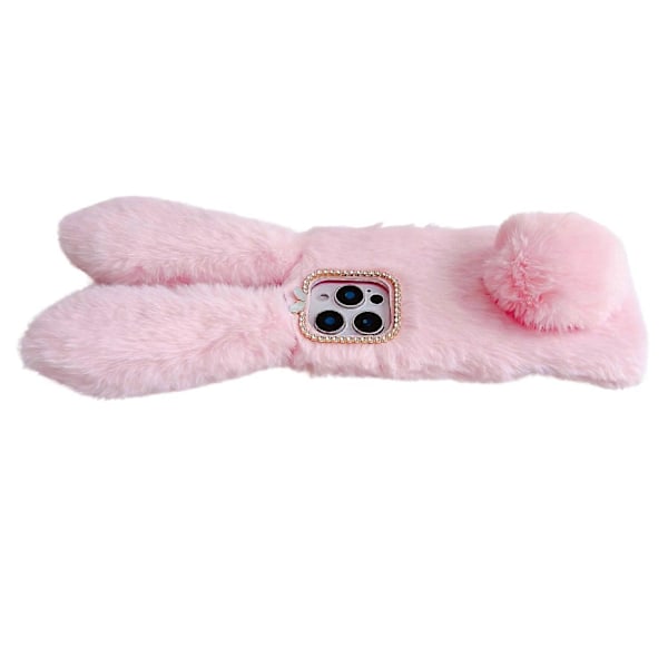 For iPhone 16 Pro Max Deksel Kaninører Furry Myk Varm TPU Telefondeksel