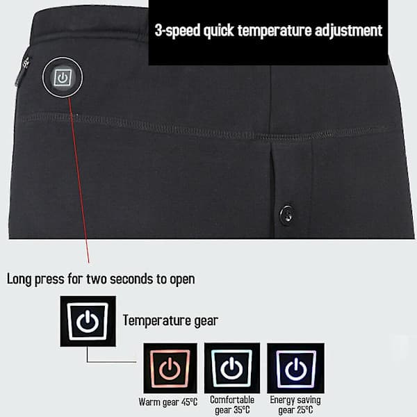 Unisex USB Elektriska Uppvärmda Byxor Vinter Varma Leggings Termiska Elastiska Byxor L Män L Men L
