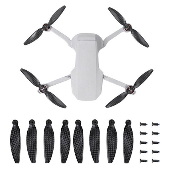 4 stk. Carbonfiber Propellerblade til DJI Mavic Mini 2 RC