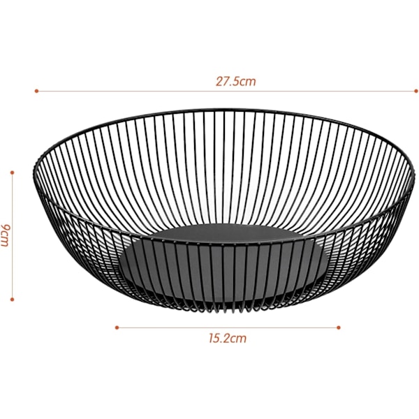 Metallfruktkorg Rund Design Hållagring Grönsaker