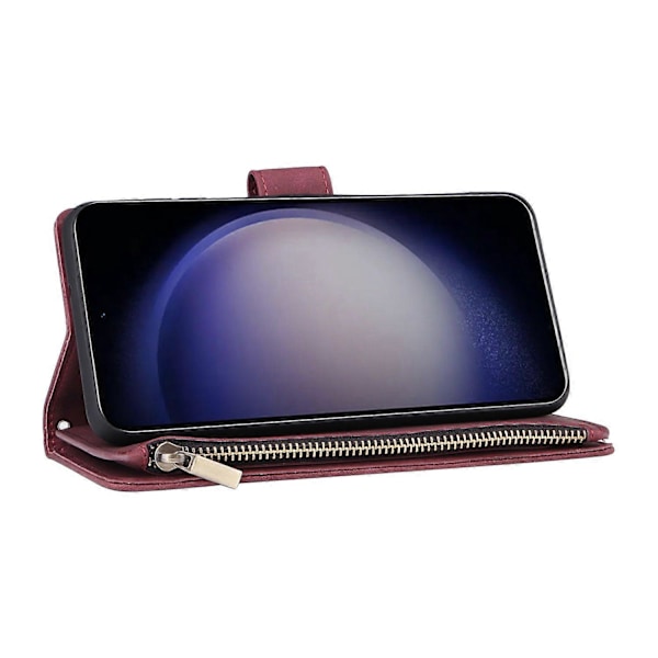 Til Samsung Galaxy S25 Etui Lynlås Pung Flere Kortpladser Læder Telefon Cover