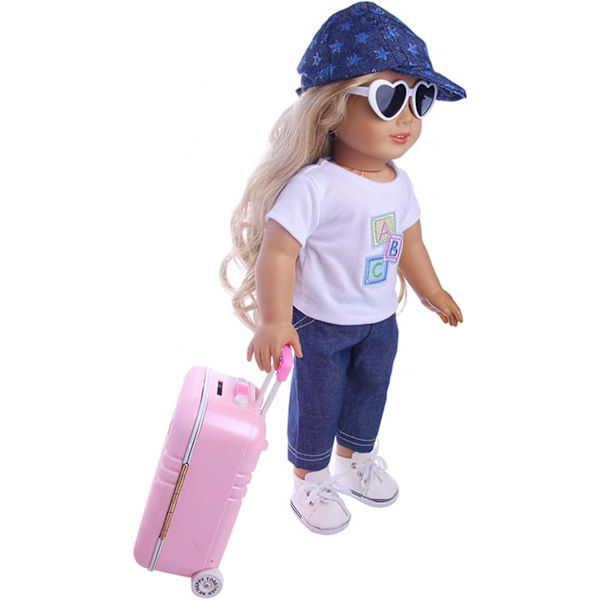 1 st Mini Liten Resväska Spargris, Skrivbordssimulering Resväska Tillverkad (rosa)