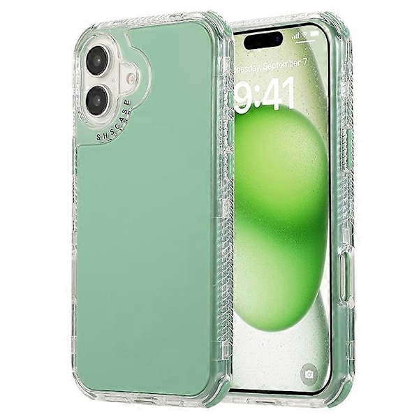 Yhteensopiva iPhone 16 Plus -kuori 3-in-1 pudotussuojattu PC+TPU-puhelinkuori
