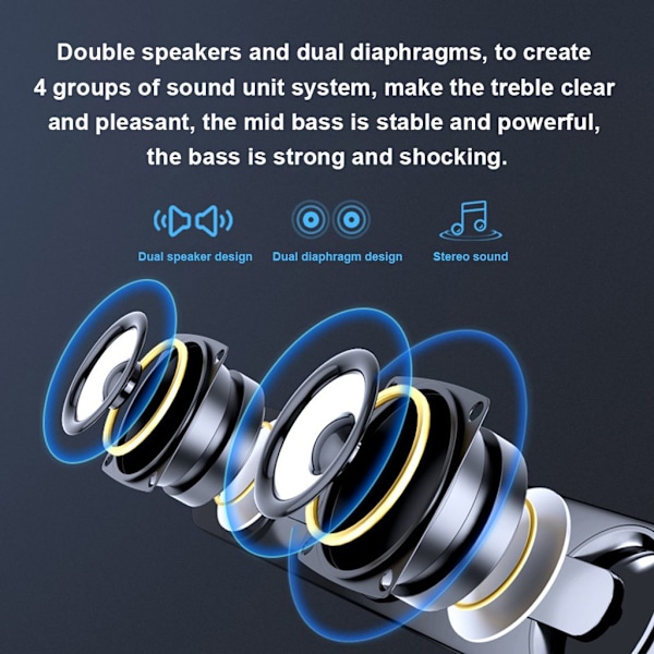 Datorhögtalare USB-kabel Stereo Högtalare Surround Soundbox