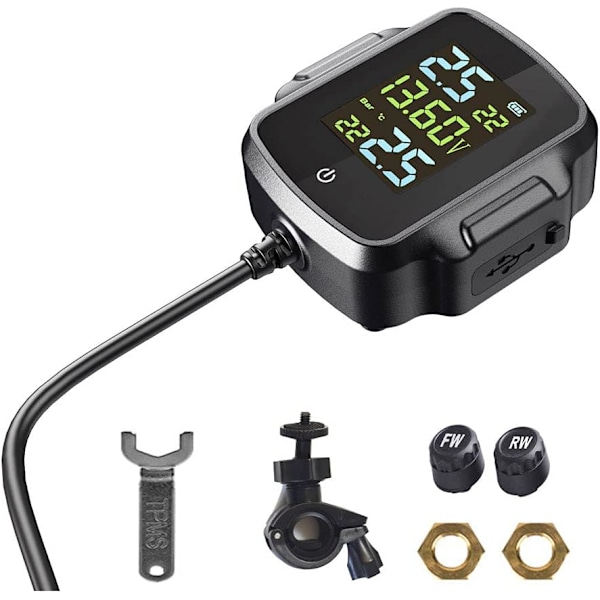 Däcktrycksövervakningssystem TPMS-detektor för motorcykel