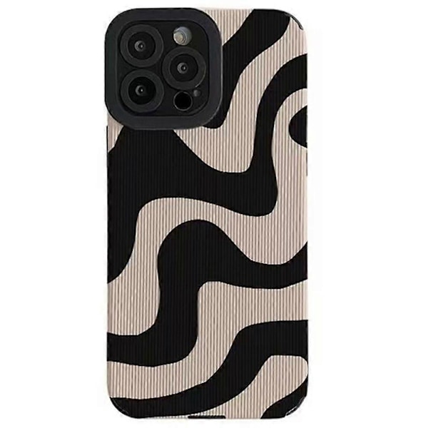 Zebra-stribet PU-læder + TPU stødsikkert telefoncover til iPhone 15 Pro Max