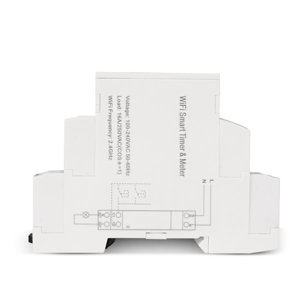 WiFi elmåler til DIN-skinne, 16A 100-240V