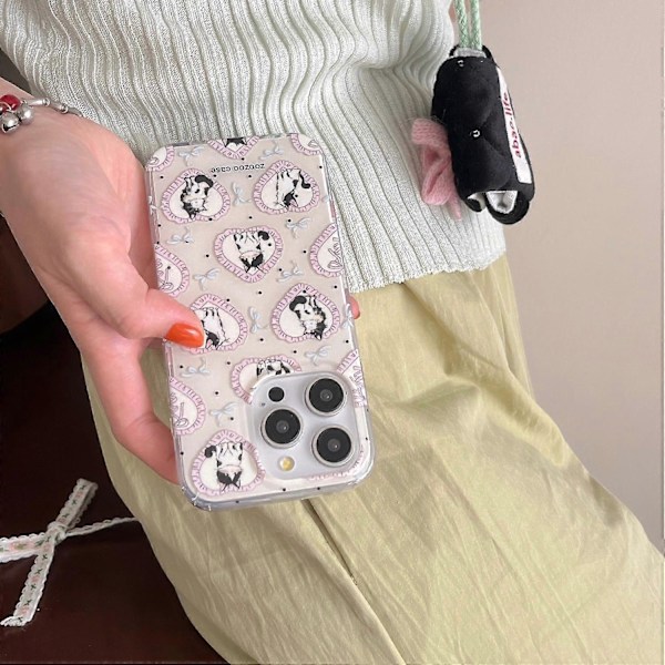 iPhone 15 Pro TPU-kotelo, sarjakuvakissa, IMD-iskunkestävä puhelinkuori