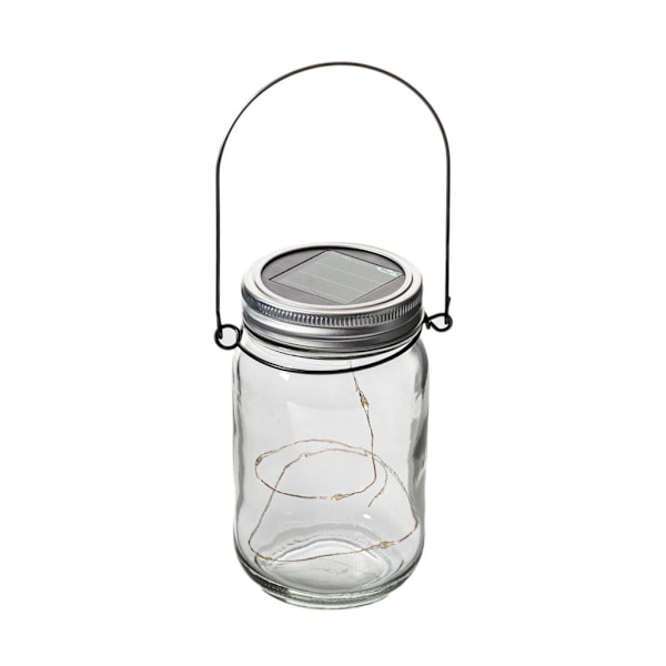 3 Solcelle Lys Mason Jar 8 LED Solcelle Glas Lys Lanterne Terrasse