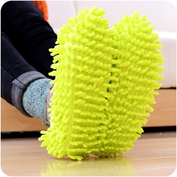 5 par moppesko, multifunksjonelle mikrofiber støvmoppesko green