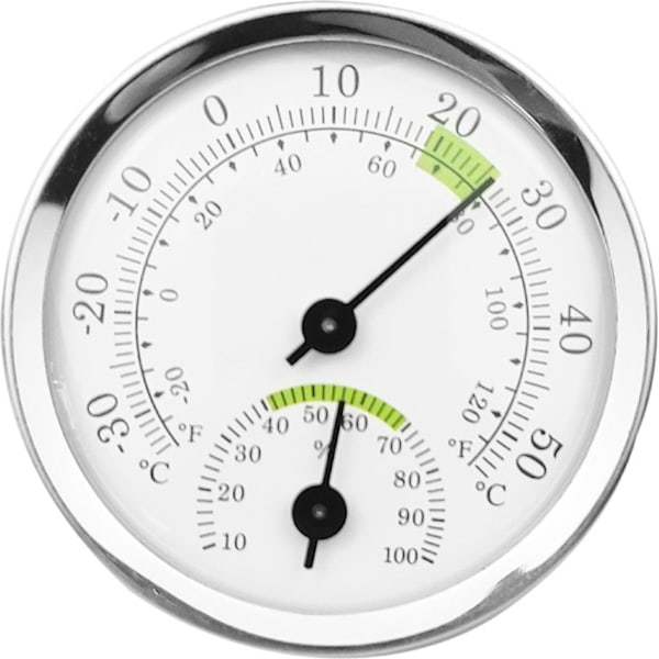 Mini Rundt Veggmontert Analog Termometer Hygrometer