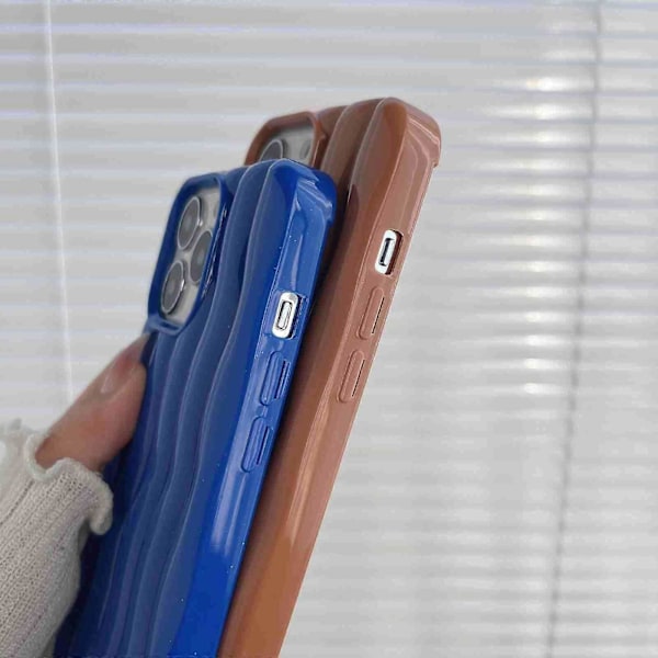 Til iPhone 14 Pro Max Lakering 3D Vandbølge Tekstur Telefon Cover