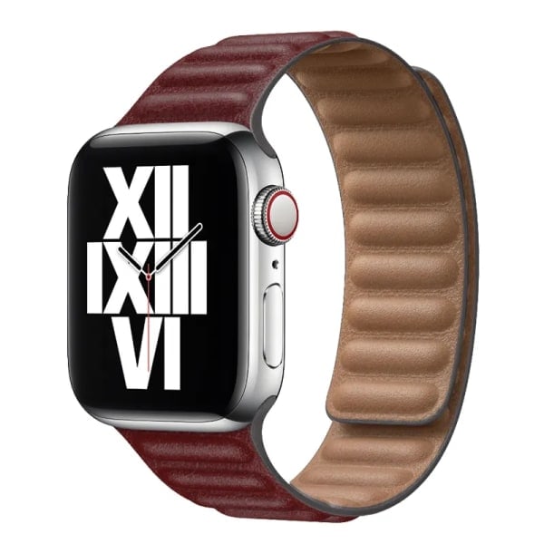 Nahkaranneke Apple Watch Band 45mm 41mm 44mm 40mm Alkuperäinen Magneettinen Loop Link Rannekoru iWatch Ultar2 49mm 9 8 7 6 SE 3 42mm Keltainen Yellow
