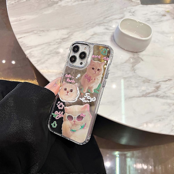 Kompatibel med iPhone 15 Pro Max Skal, Estetiskt Transparent Skyddsskal för Slim Cover för iPhone 15 Pro Max Skal