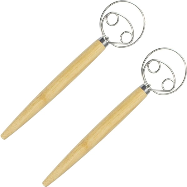 2 Pakke Rustfrit Stål Dejpisker, Brøddejpisker