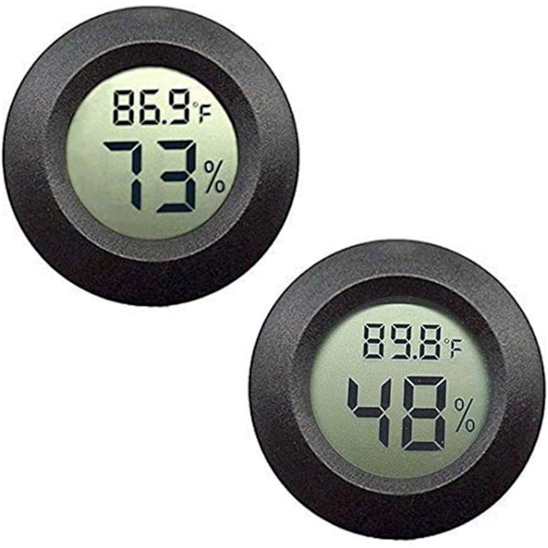 2 st Mini Hygrometer Termometer Digital LCD-display