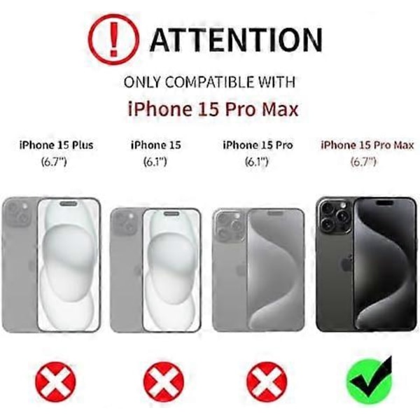 Pung Etui til iPhone 15 Pro Max 6.7\", Luksuriøst Lamme-Mønstret Quiltet Læder Crossbody Telefon Etui med Lynlås Kort Holder og RFID Beskyttelse til Kvinder