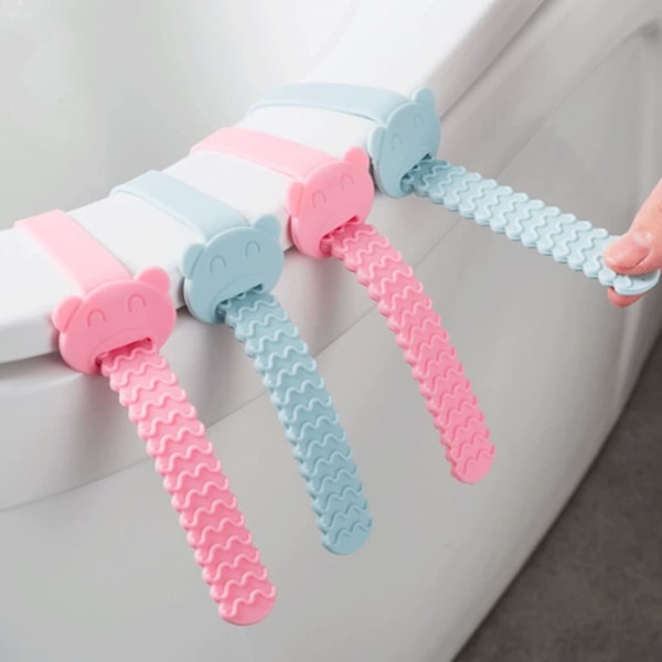 2 stk. toilet sæde løfter, silikone materiale toilet sæde håndtag pink