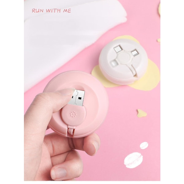 3-in-1 latauskaapeli - sisäänvedettävä latauskaapeli pink