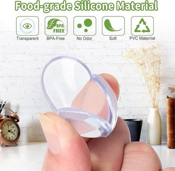 OBOSOE 12 st Premium Hörnskydd & Kantskydd för Barn - Miljövänlig PVC, Transparent & Luktfri, Tuggresistent