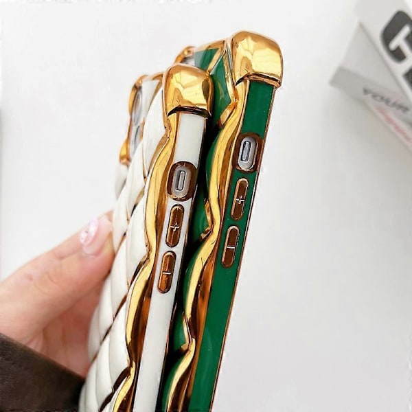 Elektroplettert TPU-deksel med diamantmønster for iPhone 15 Pro