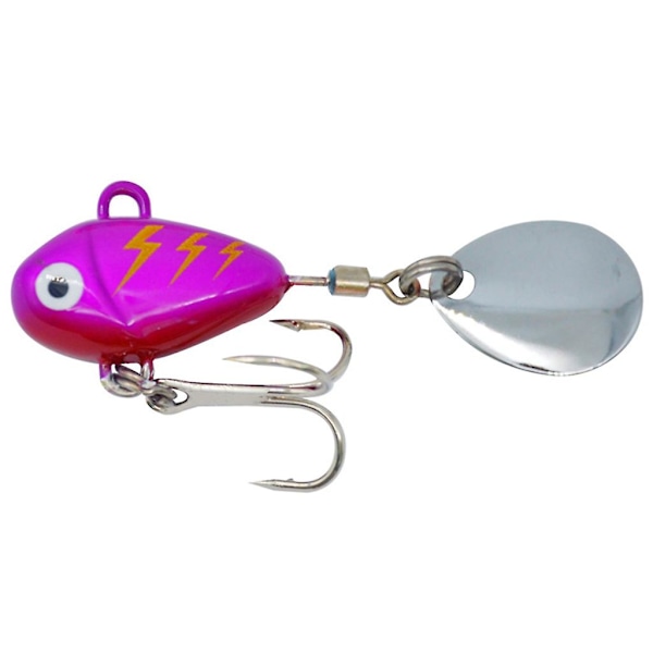 Fiskelokkemad metal ske blad rotator lokkemad crankbait Rose Red