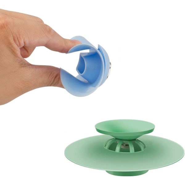 Silikonavloppspluggar, Silikon Hårfälla Avloppsplugg Gummiplugg för Kök (5 ST)