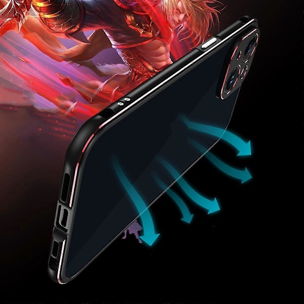 Til iPhone 14 Plus Aurora Series Linsebeskytter + Metal Ramme Telefon Cover
