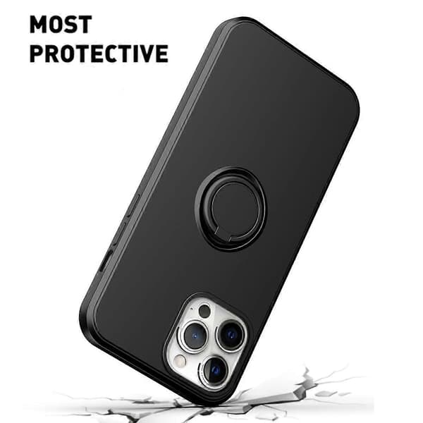 Silikon telefondeksel med ringstativ for iPhone 14 Plus