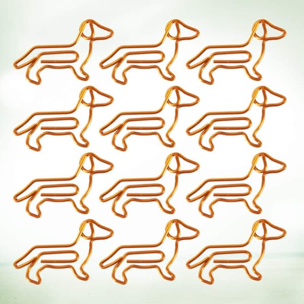 50 stk. binders Animal Dachshund-formede bokmerker (oransje)