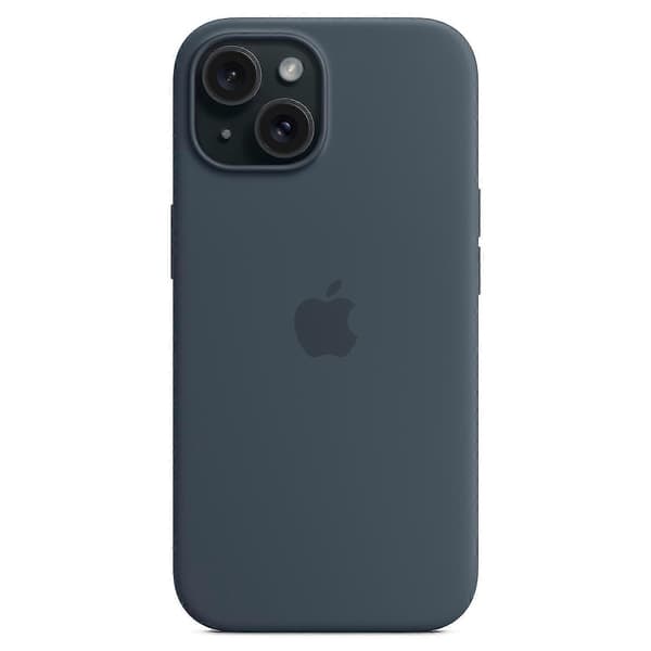 Etui til iPhone 15 Kompatibel med MagSafe Ridsefast Silikone Etui - Rød Mørkeblå iPhone 15 Dark blue iPhone 15