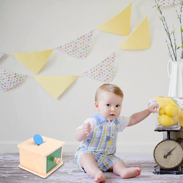Montessori Baby Møntboks Træ Hånd-Øje Koordination Legetøj