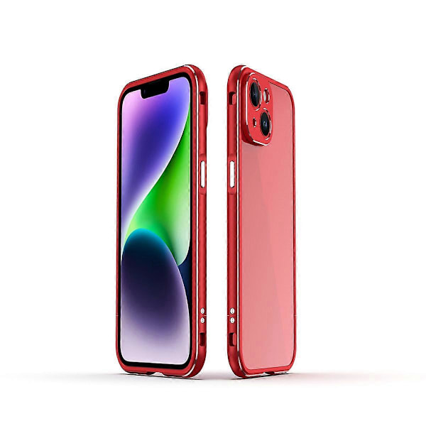 iPhone 14 Plus Aurora -sarjan linssinsuoja + metallikehyksinen puhelinkotelo