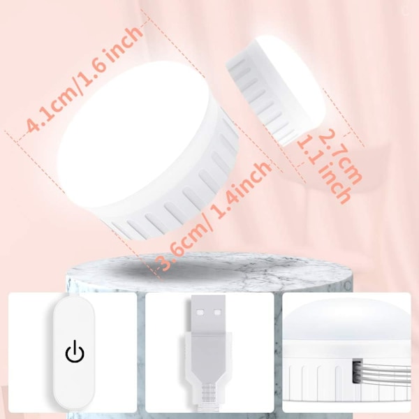 LED Spejlslys Hollywood Stil Spejl Makeup Lys 10 Dæmpbar