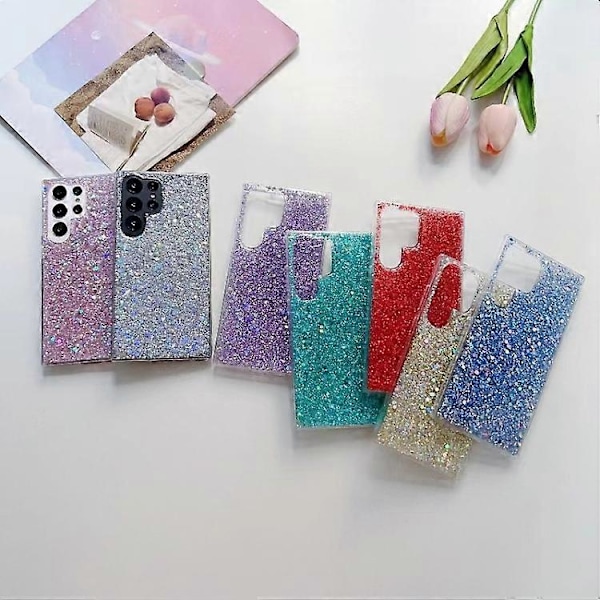 Glitter Sequins Epoxy TPU mobiltelefoncover til Samsung Galaxy A14 5G