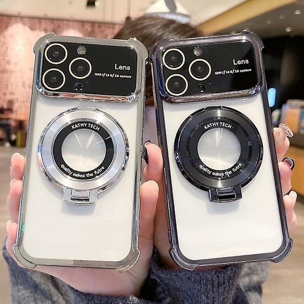 iPhone 14 MagSafe -pidike, iskunkestävä TPU-puhelinkotelo linssikalvolla