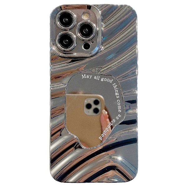 Aaltokuvioinen galvanointi TPU-kotelo akryylipeilillä iPhone 15 Pro Max -puhelimelle